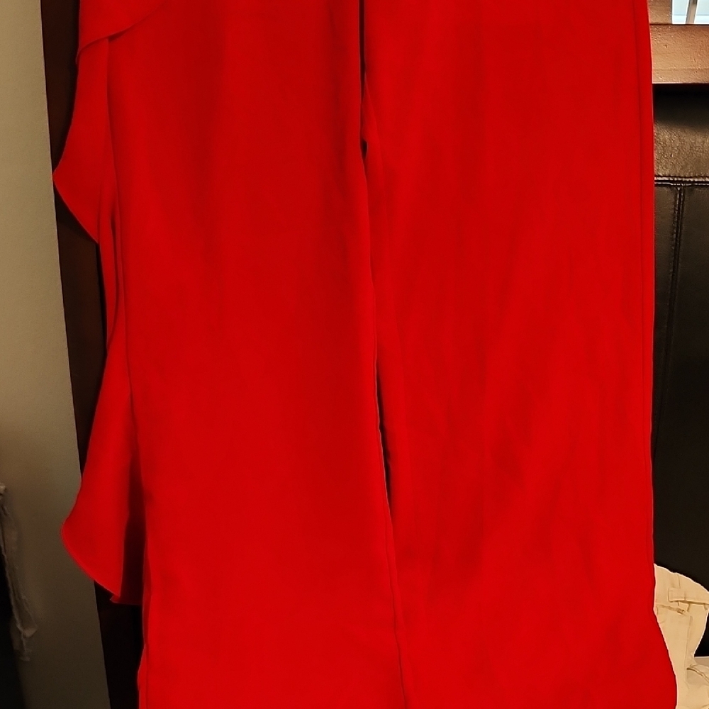 VENUS Red Ruffled Jumpsuit - Picture 4 of 6